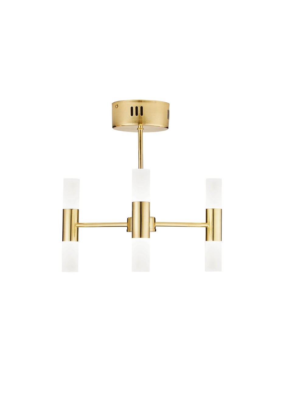 Inlight 3 Arm Brass Tube 6LT Led Chandelier (35cm x 39cm)