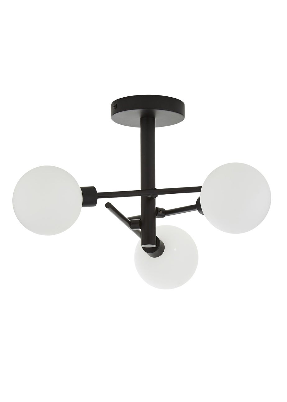 Inlight Nova 3LT Ceiling Light Black (48cm x 48cm x 21cm)
