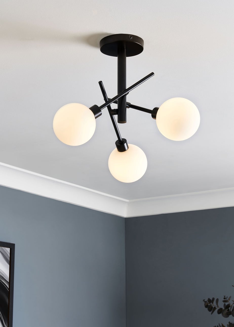 Inlight Nova 3LT Ceiling Light Black (48cm x 48cm x 21cm)