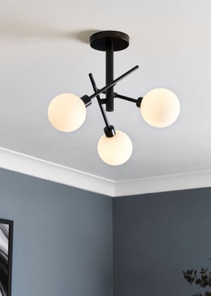Inlight Nova 3LT Ceiling Light Black (48cm x 48cm x 21cm)