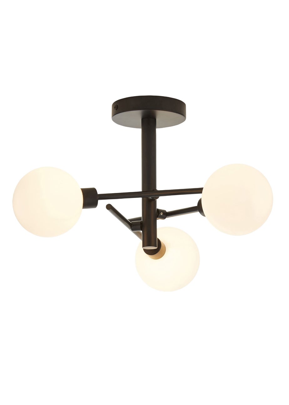 Inlight Nova 3LT Ceiling Light Black (48cm x 48cm x 21cm)