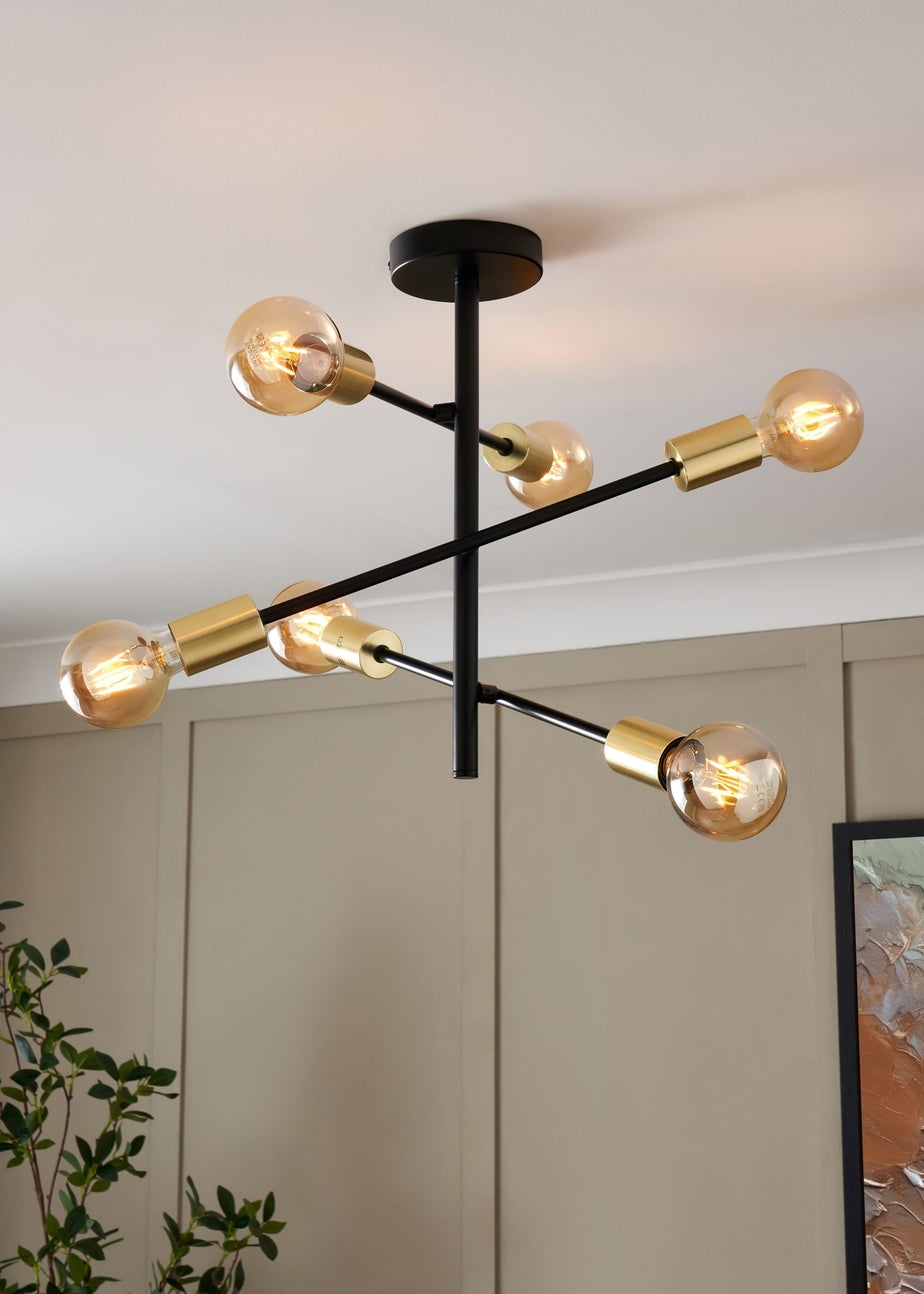 Inlight Tribecca Semi Flush 6LT Ceiling Light (64cm x 56cm x 40cm)