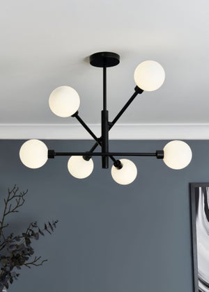 Inlight Nova Semi Flush Ceiling Light Black (56cm x 60cm x 60cm)