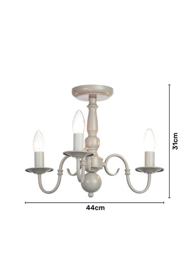 Inlight 3 Arm Traditional Ceiling Light (31cm x 44cm x 44cm)