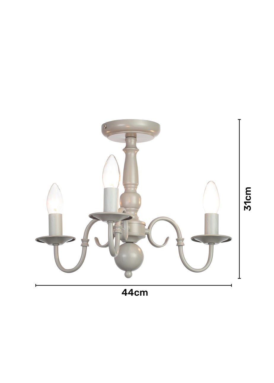 Inlight 3 Arm Traditional Ceiling Light (31cm x 44cm x 44cm)