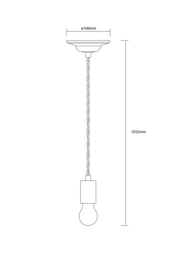 Inlight Pendant Light with Oversized Bulb (130cm x 17cm x 17cm)