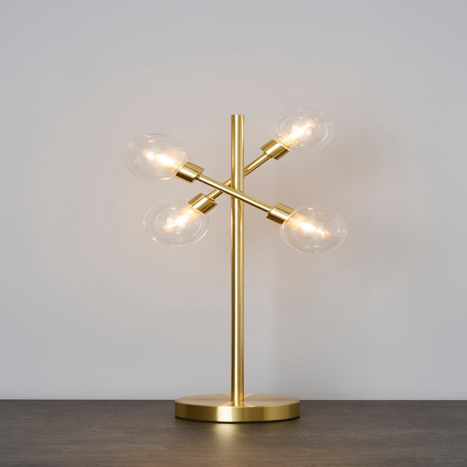 Inlight Nova Brass Table Lamp (50cm x 15cm x 15cm)