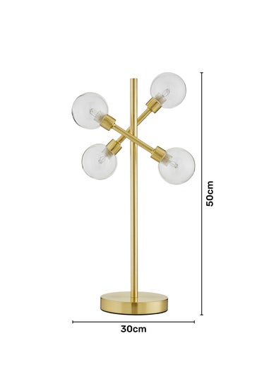 Inlight Nova Brass Table Lamp (50cm x 15cm x 15cm)