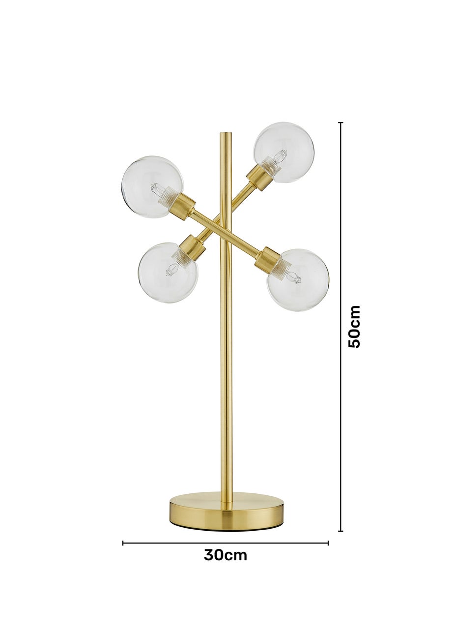 Inlight Nova Brass Table Lamp (50cm x 15cm x 15cm)