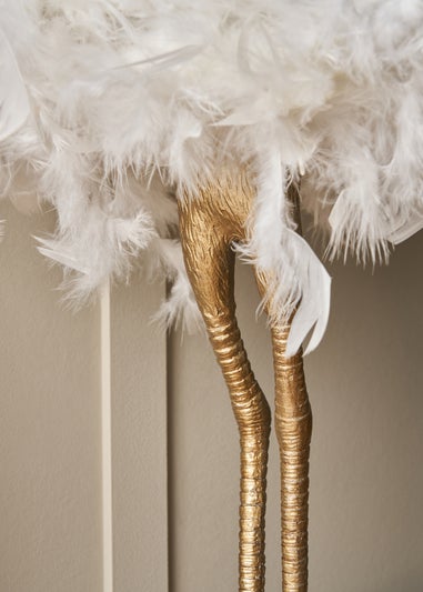 Inlight Ostrich Feather Table Lamp (50cm x 30cm x 30cm)