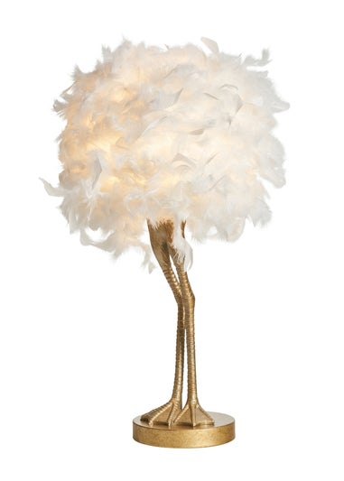 Inlight Ostrich Feather Table Lamp (50cm x 30cm x 30cm)
