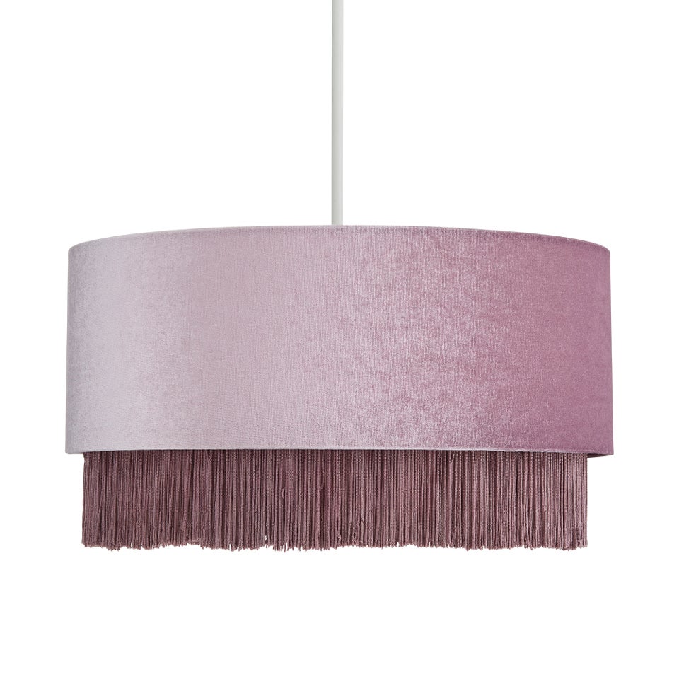 Inlight Fringed Easy Fit Lamp Shade (19cm x 38cm)