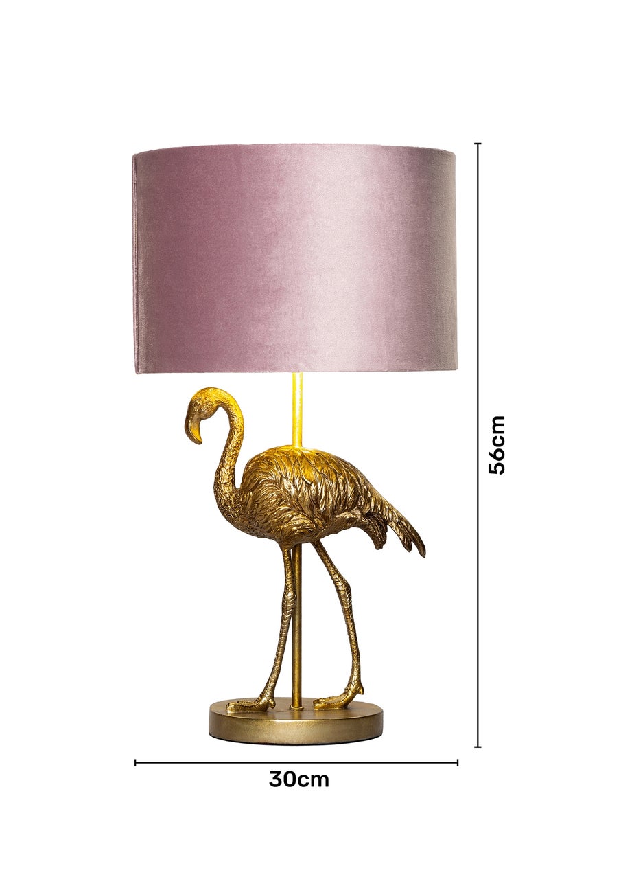 Inlight Gold Flamingo Table Lamp (56cm x 30cm x 30cm)