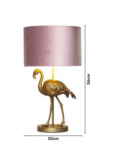 Inlight Gold Flamingo Table Lamp (56cm x 30cm x 30cm)
