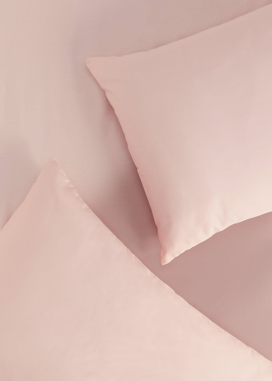 Pink 100% Cotton Housewife Pillowcase Pair