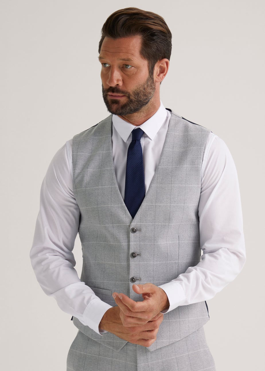 Taylor & Wright Grey Jackman Suit Waistcoat