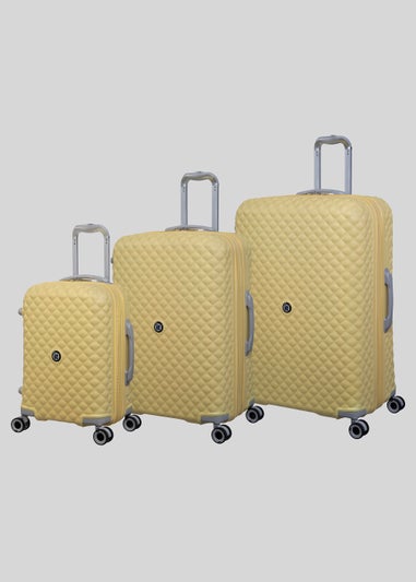IT Luggage Yellow Quilted Suitcase
