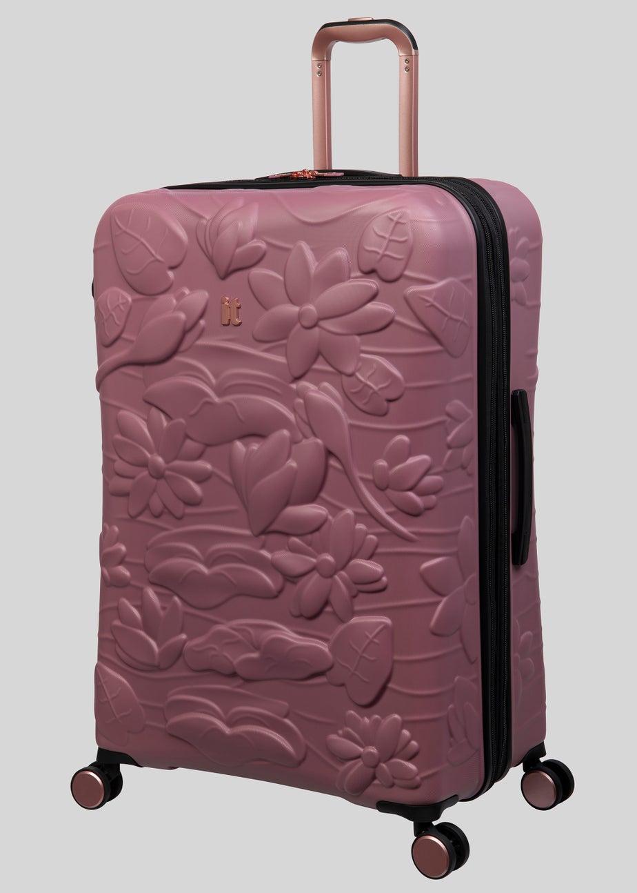 IT Luggage Pink 3D Floral Suitcase