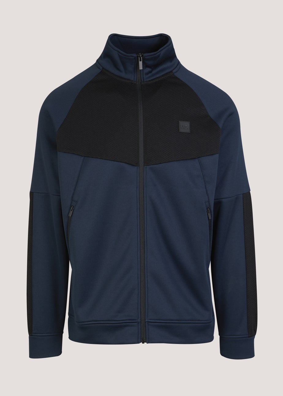 US Athletic Navy Zip Up Sweatshirt