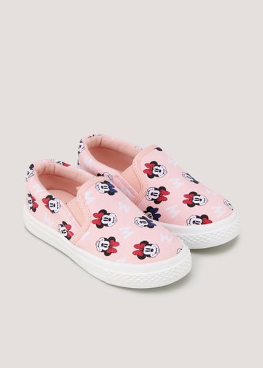 Kids Pink Disney Minnie Mouse Canvas Pumps (Younger 4-12)