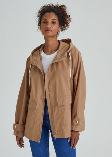 Beige Parka Coat