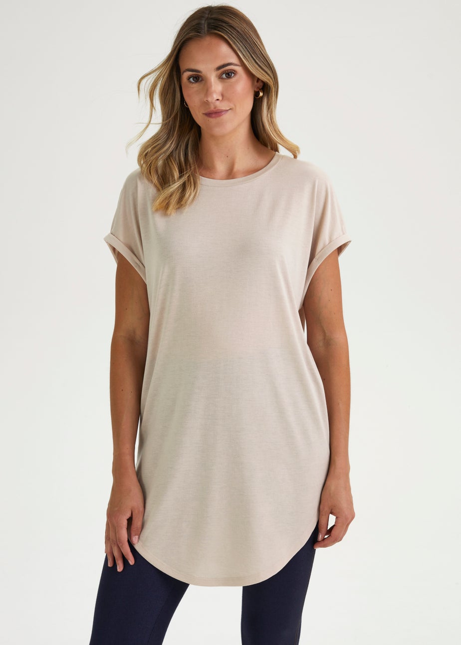 Brown Essential Longline T-Shirt