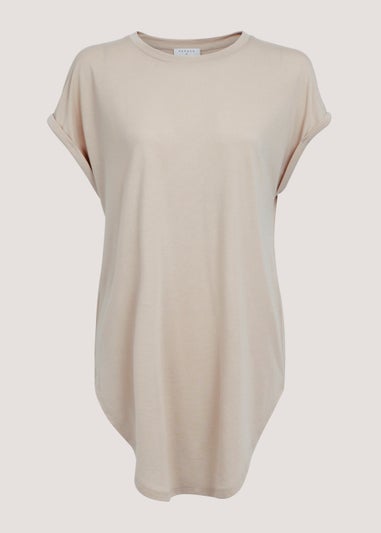 Brown Essential Longline T-Shirt