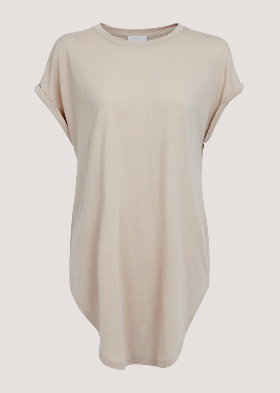 Brown Essential Longline T-Shirt