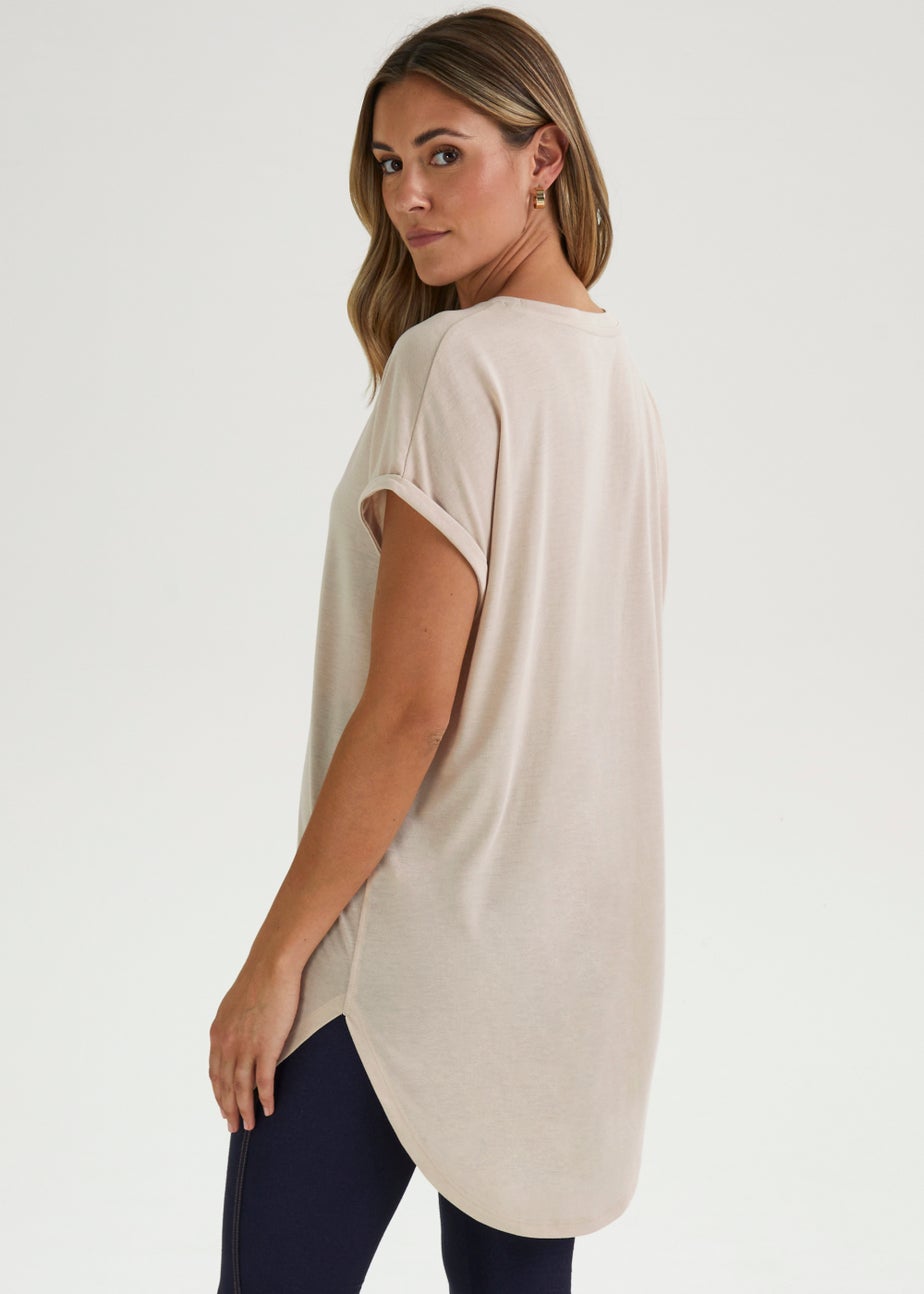 Brown Essential Longline T-Shirt