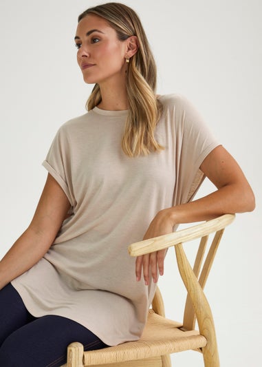 Brown Essential Longline T-Shirt