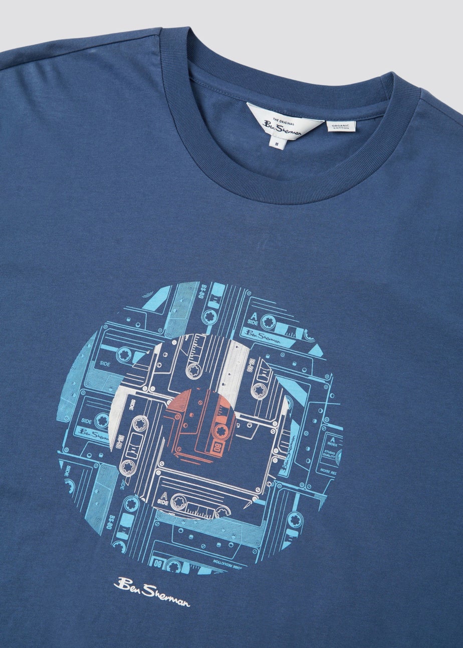 Ben Sherman Blue Retro Print T-Shirt