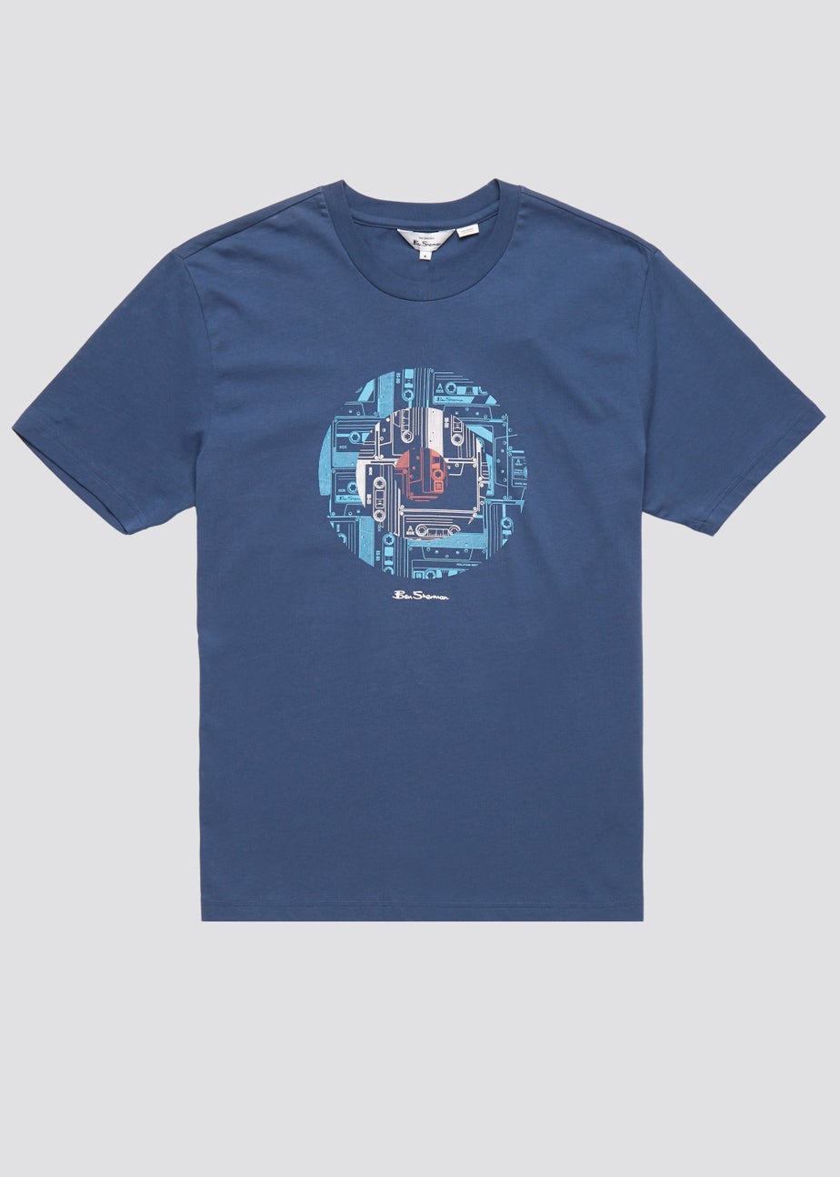 Ben Sherman Blue Retro Print T-Shirt