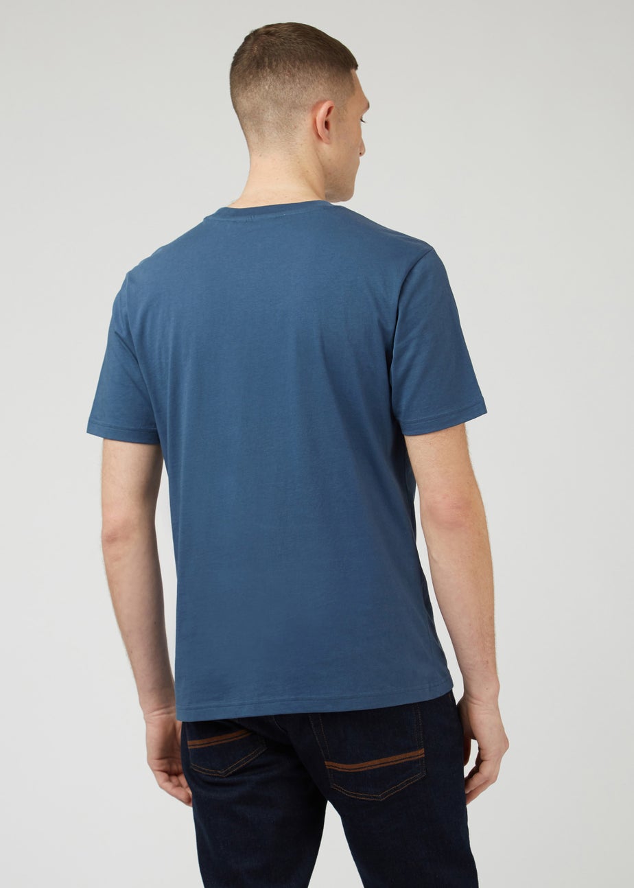 Ben Sherman Blue Retro Print T-Shirt