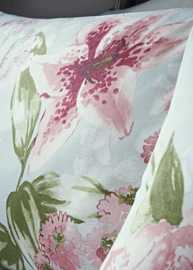 Duck Egg Floral Duvet Cover