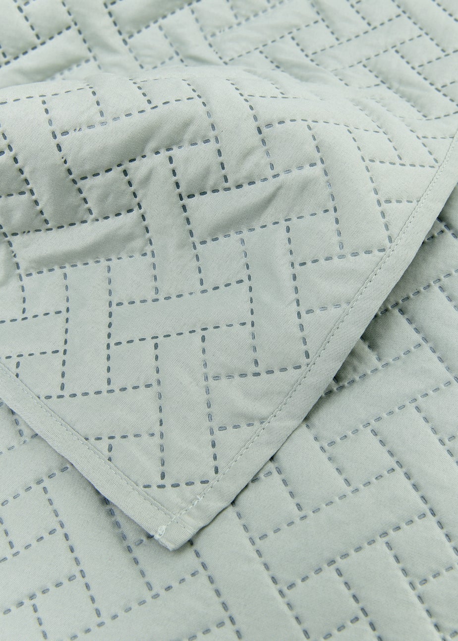 Blue Stab Stitch Duvet Cover