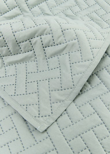 Blue Stab Stitch Duvet Cover