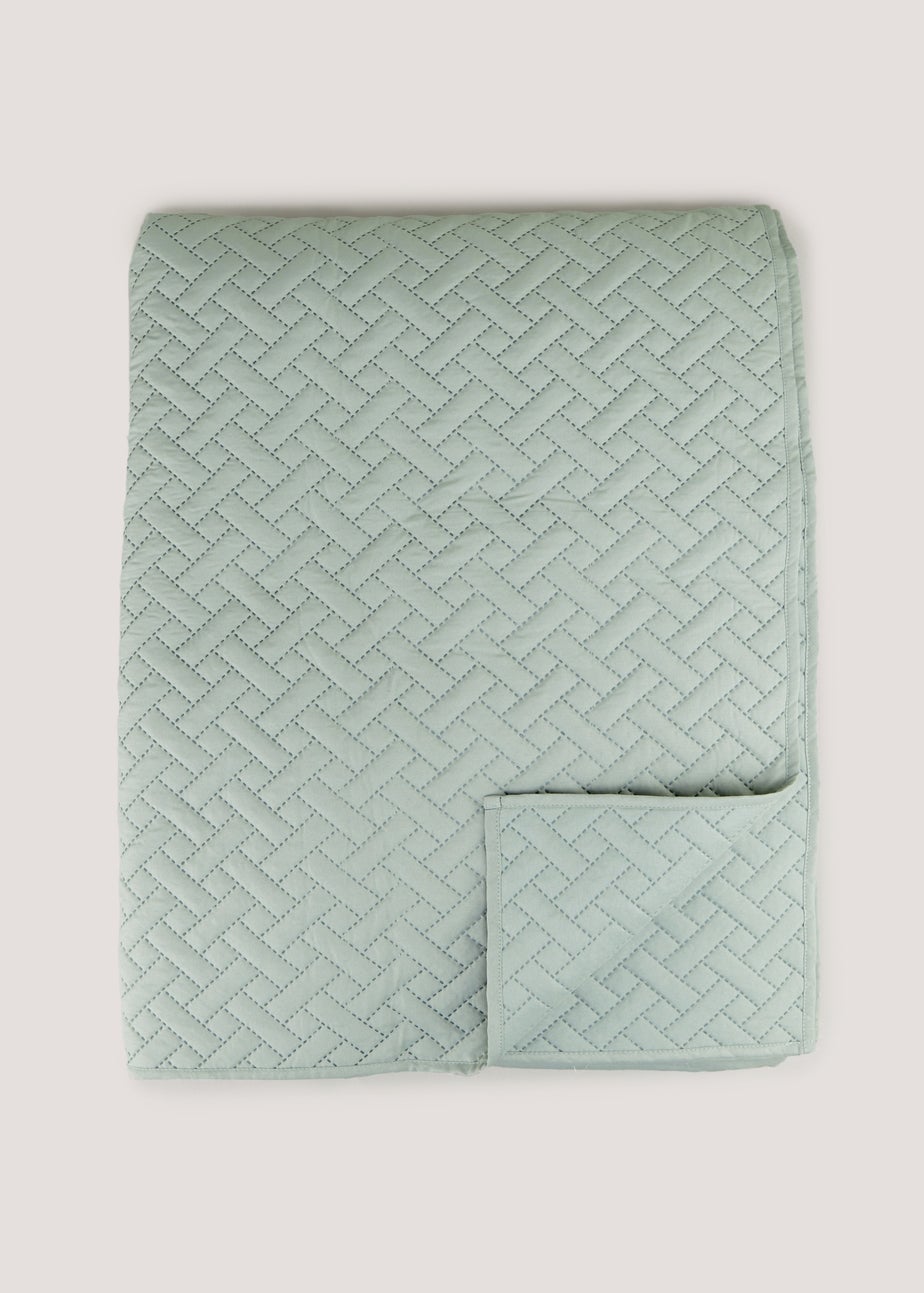 Blue Stab Stitch Duvet Cover