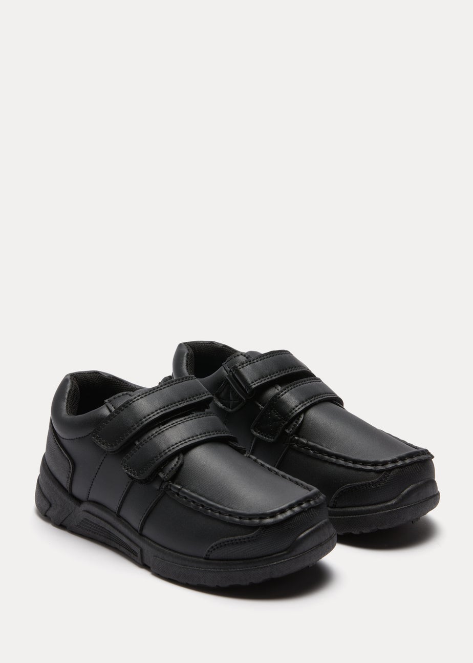 Boys Black Chunky Scuff Resistant School Shoes (Younger 7-Older 6)