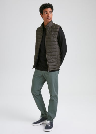 Khaki Puffer Gilet