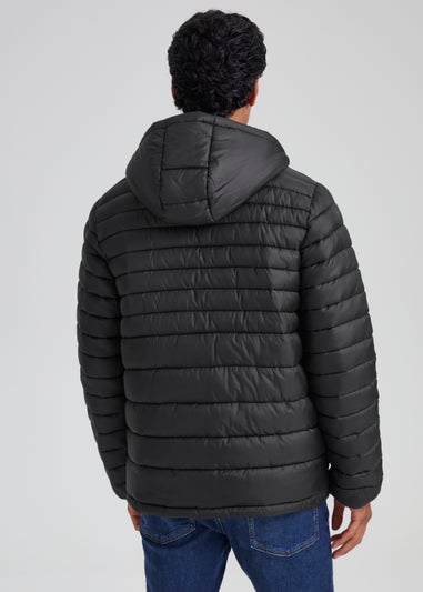 Black Hooded Puffer Coat