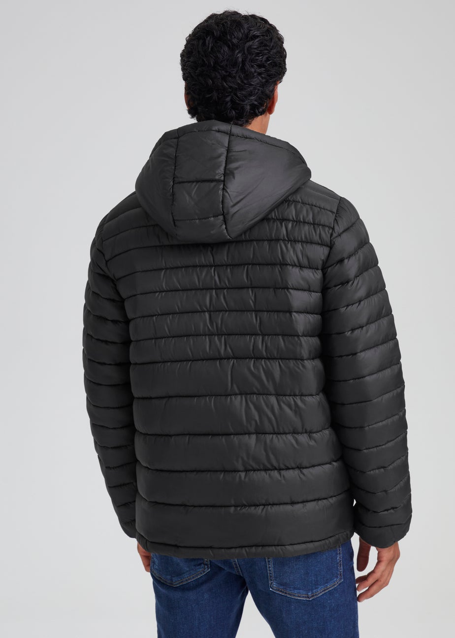 Black Hooded Puffer Coat