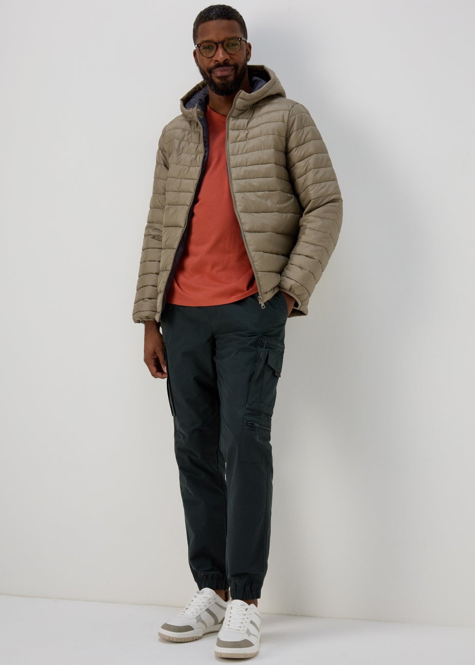 Stone Hooded Puffer Coat