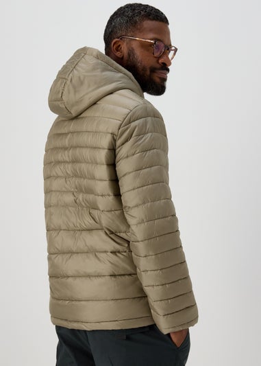 Stone Hooded Puffer Coat