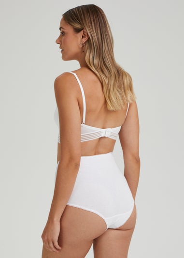 4 Pack Black & White Lace trim Full Knickers