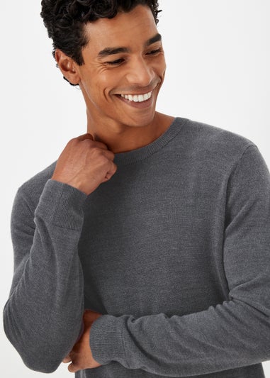 Charcoal Soft Touch Crew Neck Jumper