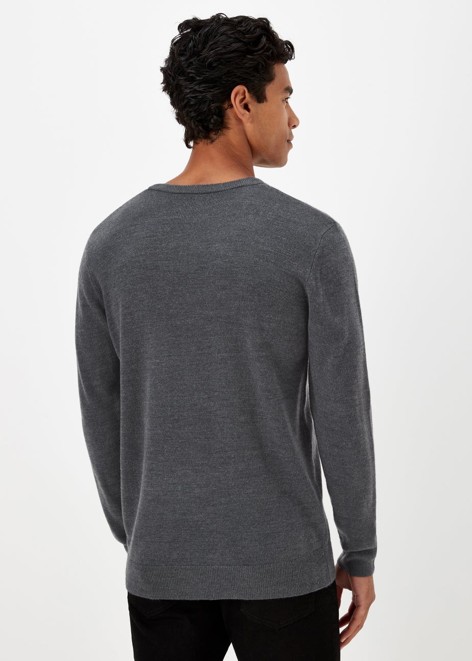 Charcoal Soft Touch Crew Neck Jumper