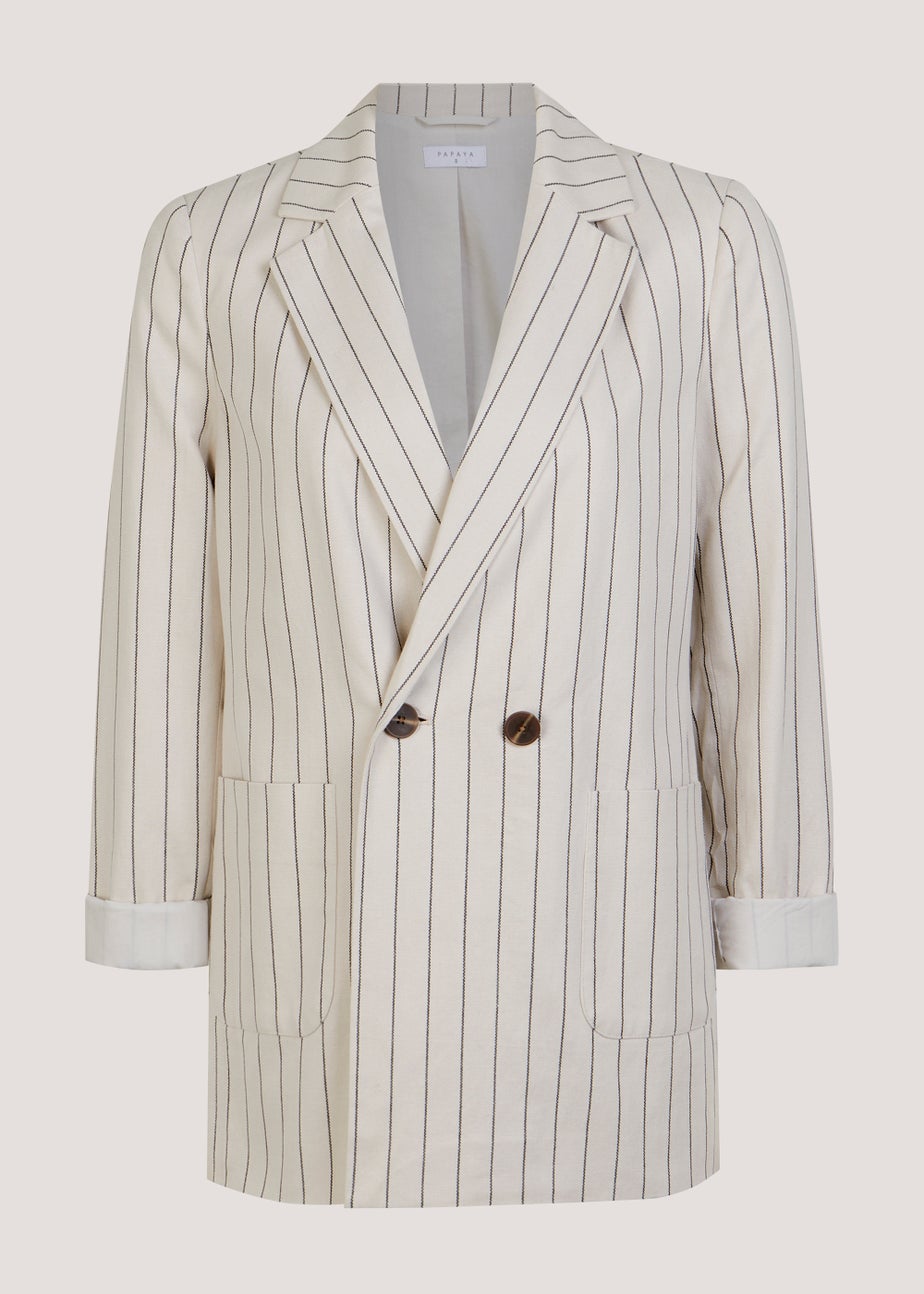 Cream Stripe Blazer