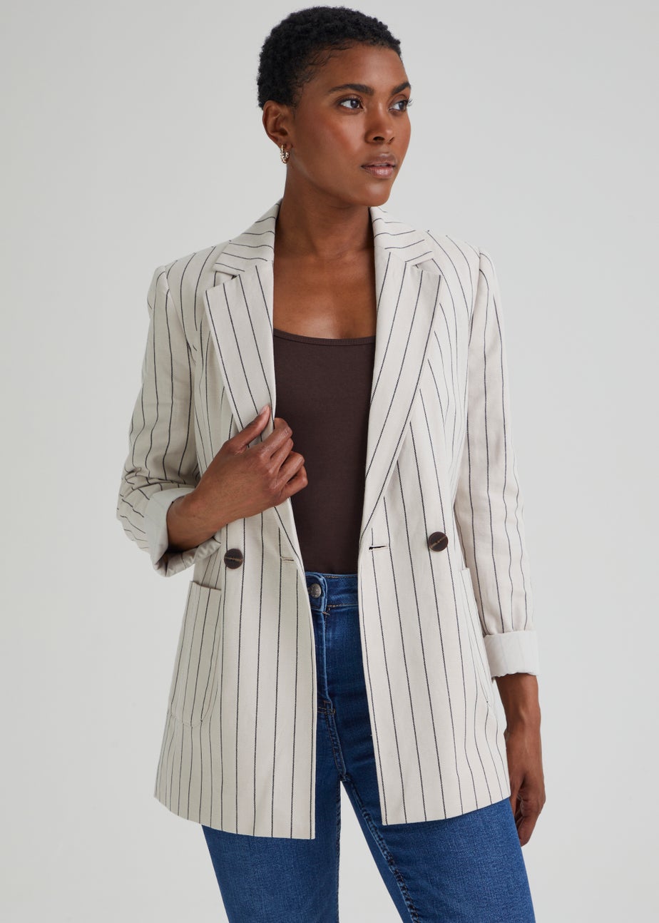 Cream Stripe Blazer
