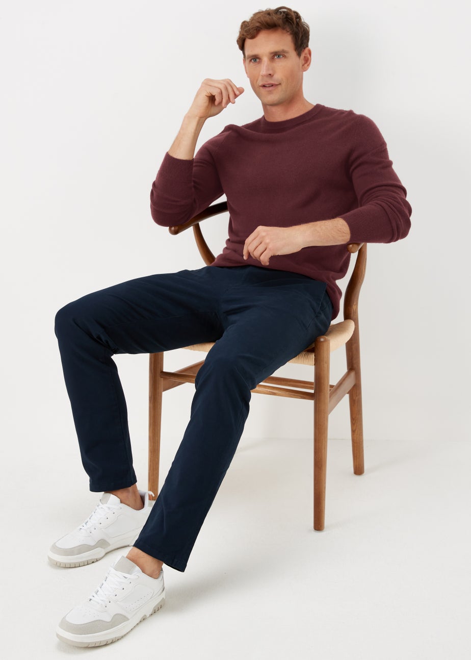 Burgundy Soft Touch Crewneck Jumper