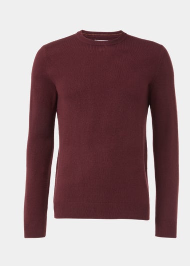 Burgundy Soft Touch Crewneck Jumper